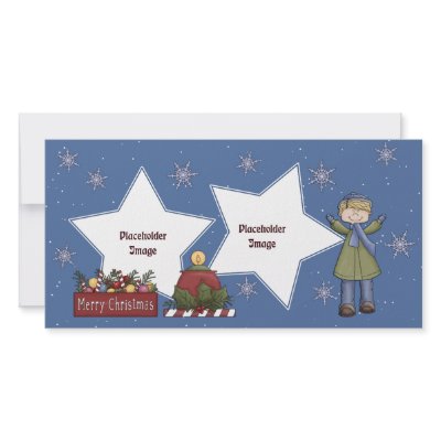 Christmas candle and little boy picture card by Christmas_Store