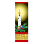Christmas Candle Bookmark Business Card Template