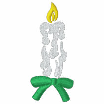 Christmas Candle Embroidered Shirt