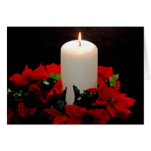 Christmas Candle Greeting Card