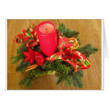 Christmas candle greeting cards