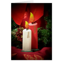 Christmas candle greeting cards