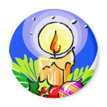 Christmas Candle Fridge Magnets
