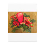 Christmas candle postcard