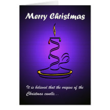 Christmas Candle (Purple) Cards