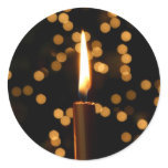 Christmas Candle Round Sticker