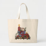 Christmas Candle Tote Bags