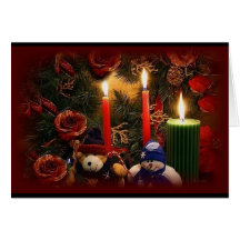 christmas candle toy pic greeting card