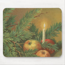 Christmas Candles and Decoration Mouse Pad