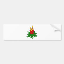 christmas candles bumper stickers