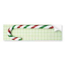 Christmas Candy Cane Bumper Sticker