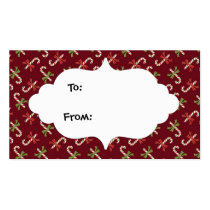 Christmas Candy cane  gift tags Business Card