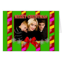 CHRISTMAS - CANDY CANE PHOTO CARD