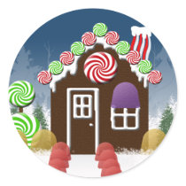 Christmas Candy House Holiday Envelope Seals