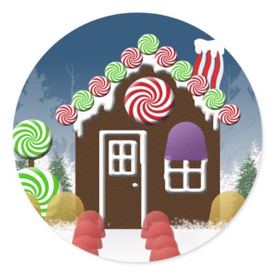 Christmas Candy House Holiday Envelope Seals by TDSwhite