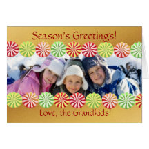 Christmas Candy Photo Card Gold