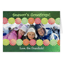 Christmas Candy Photo Card Green