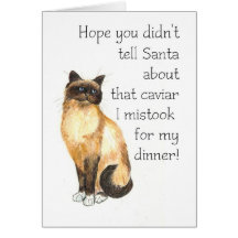Christmas Card - Birman Cat