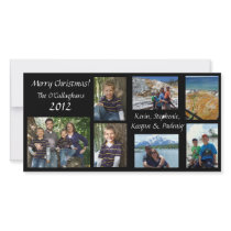 Christmas Card - Black Background Photo Greeting Card