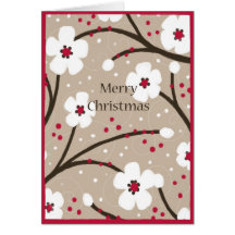 Christmas Card - Flowers and Berries