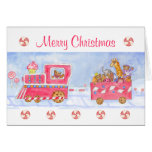 Christmas Card Merry Christmas Train Candy