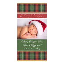 Christmas Card Photo Card - Plaid