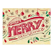 christmas card post cards