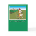 Christmas card: Sandy Claws Cat
