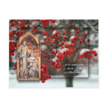 Christmas Card with Berries postcards