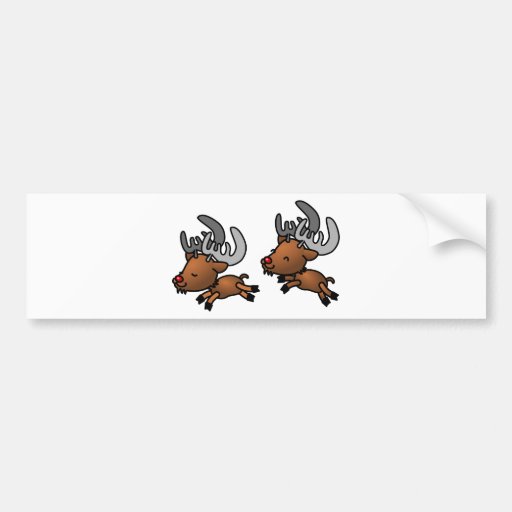Christmas Caribou Bumper Stickers