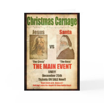 Christmas Carnage Jesus vs Santa card