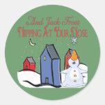 Christmas Carol Series Round Stickers