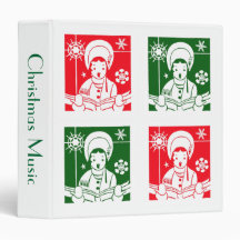 Christmas Caroler 3 Ring Binders