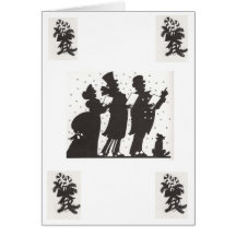 Christmas carolers greeting cards