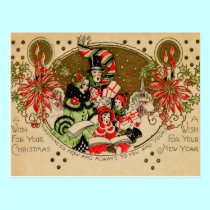 Christmas Carolers postcards
