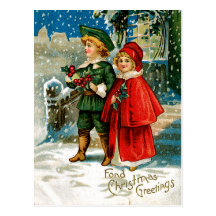 Christmas Carolers Postcard