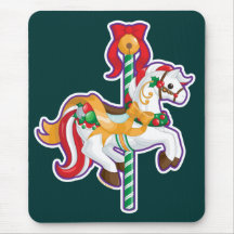 Christmas Carousel Mouse Pad