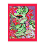 Christmas Carousel Pony Post Card