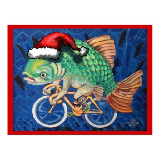 Christmas Carp Postcard