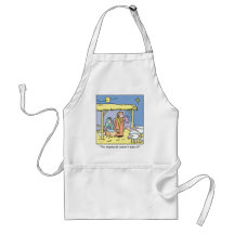 Christmas Cartoon Jesus Stable Scene Apron