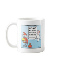 Christmas Cartoon  Santa's Eye Test Coffee Mugs
