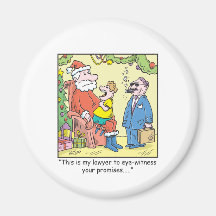 Christmas Cartoon Santa's Promises Magnets