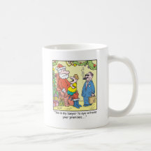 Christmas Cartoon Santa's Promises Mugs
