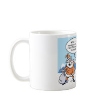 Christmas Cartoons Santa and the striking Reindeer Mug
