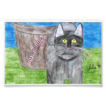 Christmas Cat by Julia Hanna Photo Print
