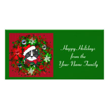 Christmas Cat Customized Photo Card