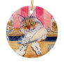 Christmas Cat, Gingerbread Snowman ornament