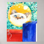 Christmas Cat Poster
