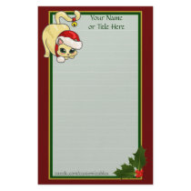 Christmas Cat Stationery
