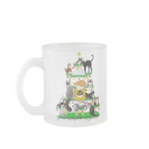 Christmas Cat Tree Frosted Mug